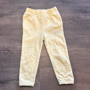 babyGAP‎ 3T Yellow Glow Logo Sweatpant Joggers NWOT